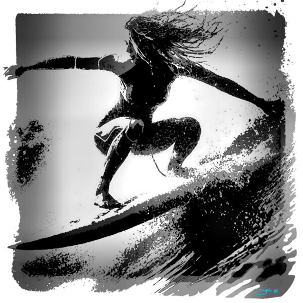 1 Surfer Girl PN+Oil Final DramaticTone HD 300 14x14 Signed+Contrast  Bright  Thumbnail